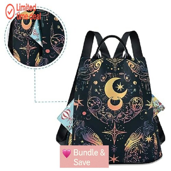 Anti-Theft Laptop Backpack with Plush Ball, 13-14 Inch, Polyester - Picture 5 of 7